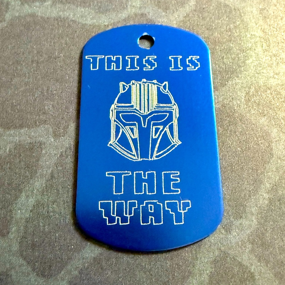 New Mandelorian armorer helmet dog tag necklace cool trendy geek nerd Star Wars